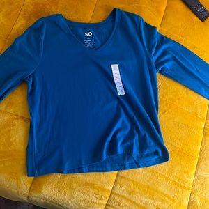 SO goods for life ozark blue neck long sleeve tee